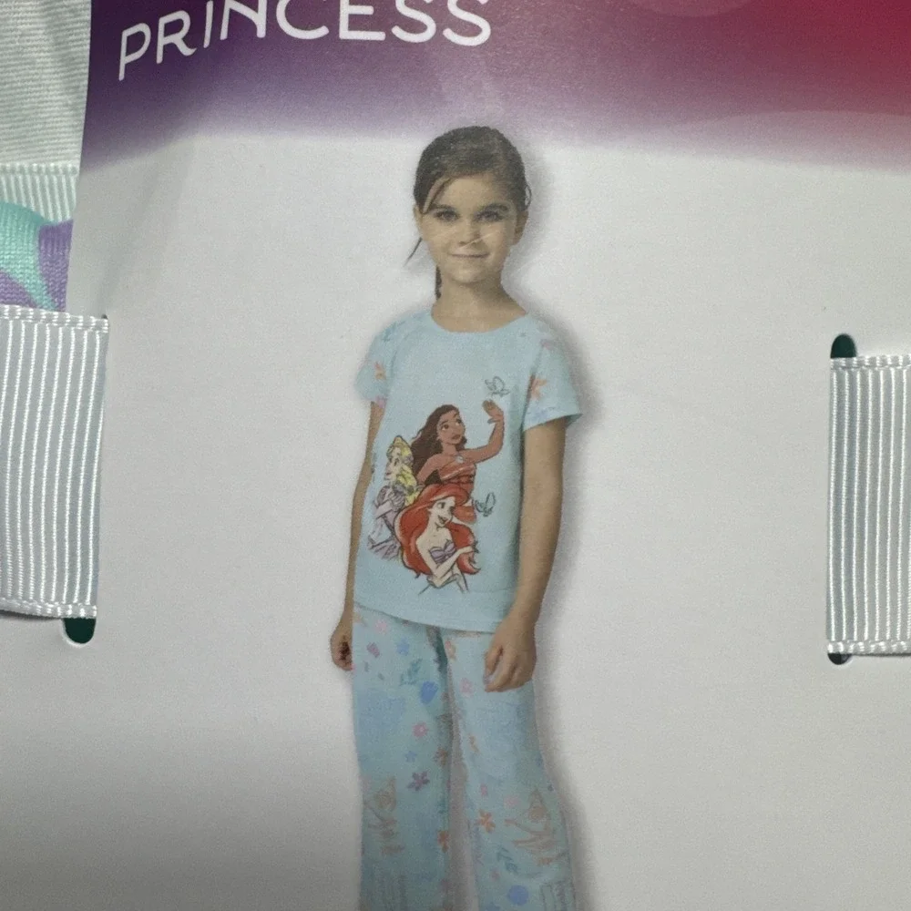 DISNEY PRINCESS' SLEEPWEAR 2pc Pajama Set Girl's Sz 4 Soft Relaxed Fit Cozy